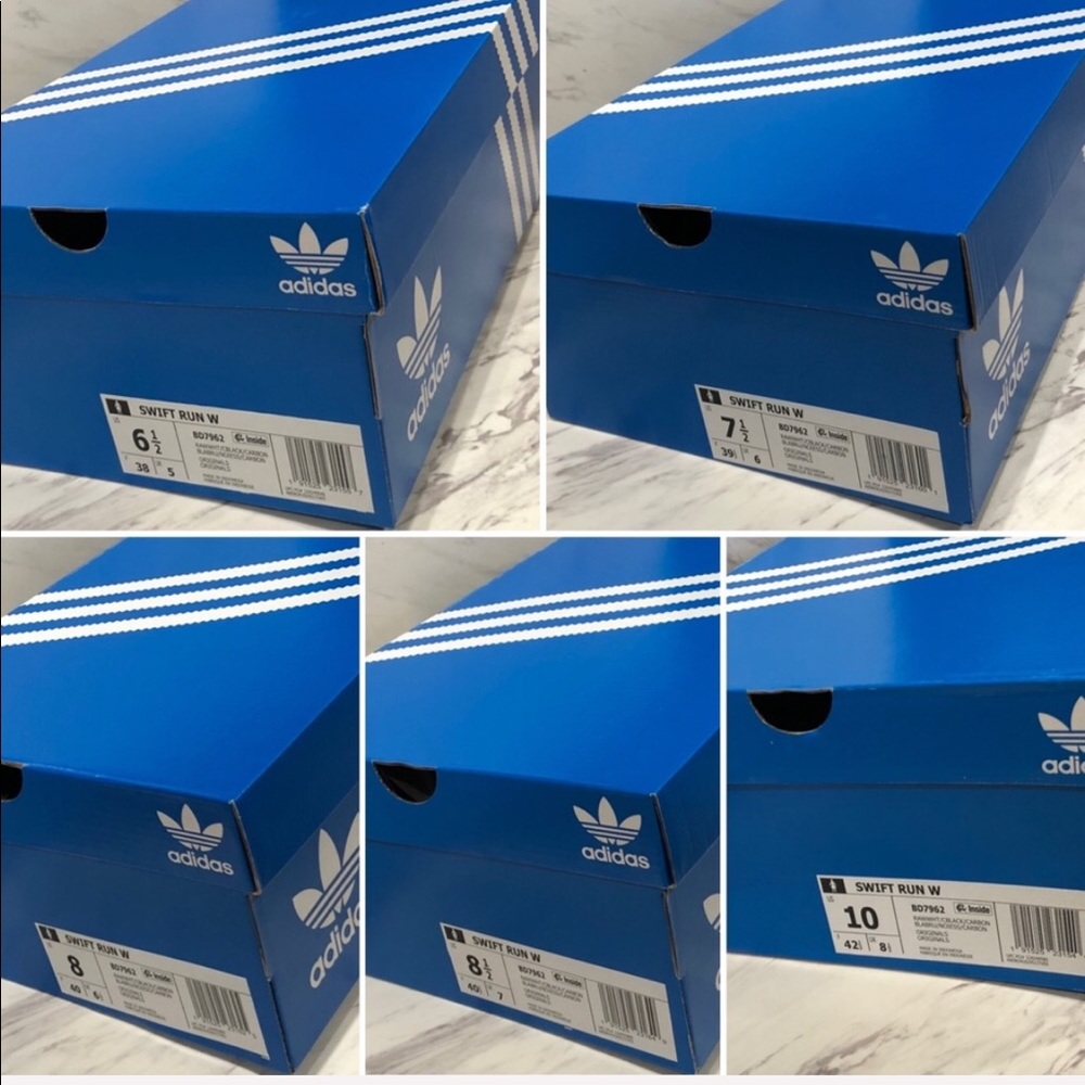 adidas RARE Swift Run White Black Shoe Leopard - Picture 8 of 9